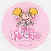 Dee Dee I Love Unicorns Classic Round Sticker