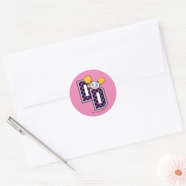 Dee_Dee_Athletic_Letters_Graphic_Classic_Round_Sticker_3 Dee Dee Athletic Letters Graphic Classic Round Sticker