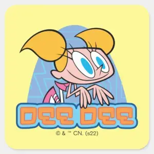 Dee_Dee_Character_Name_Graphic_Square_Sticker_1 Dee Dee Character Name Graphic Square Sticker