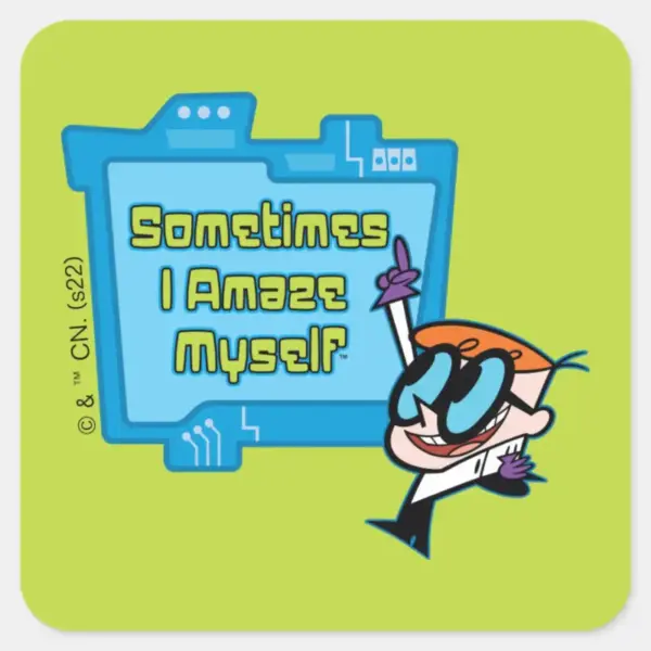 Dexter_-_Sometimes_I_Amaze_Myself_Square_Sticker_1 Dexter Sometimes I Amaze Myself Square Sticker