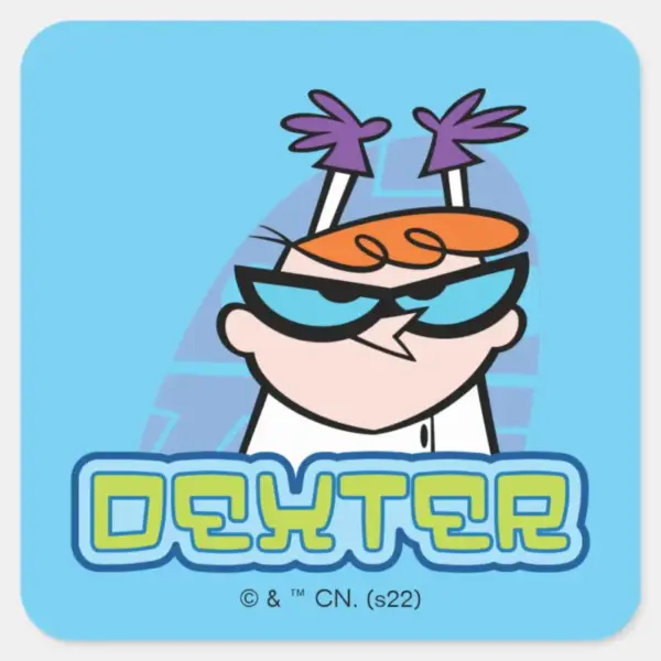 Dexter_Character_Name_Graphic_Square_Sticker_1 Dexter Character Name Graphic Square Sticker