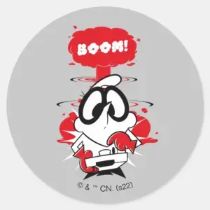 Dexter Detonation Graphic Classic Round Sticker