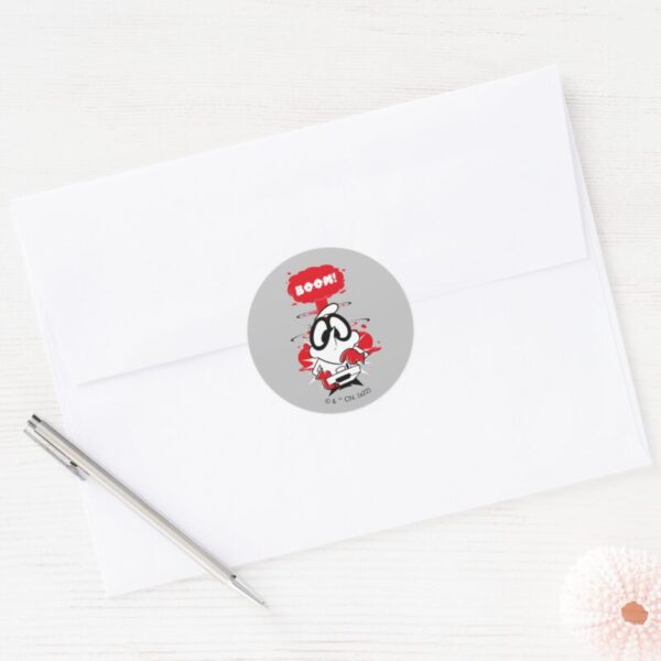 Dexter Detonation Graphic Classic Round Sticker