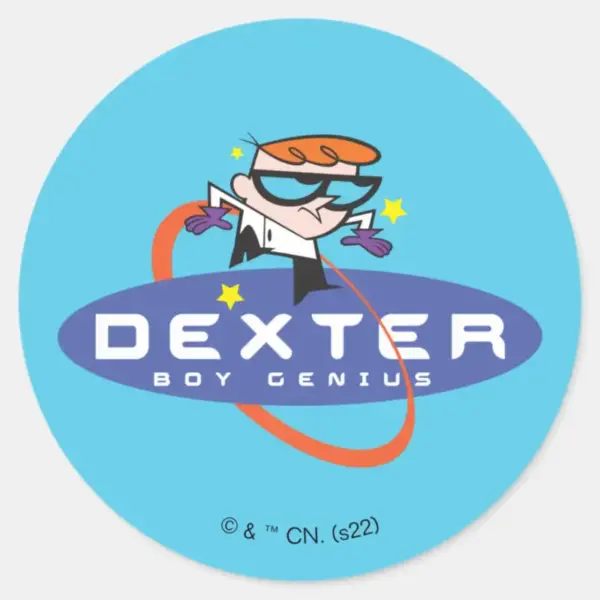 Dexter__Boy_Genius__Classic_Round_Sticker_1 Dexter Boy Genius Classic Round Sticker