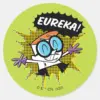 Dexter Eureka Halftone Callout Graphic Classic Round Sticker