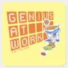 Dexter Genius At Work Square Sticker