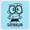 Dexter Genius Outline Graphic Square Sticker