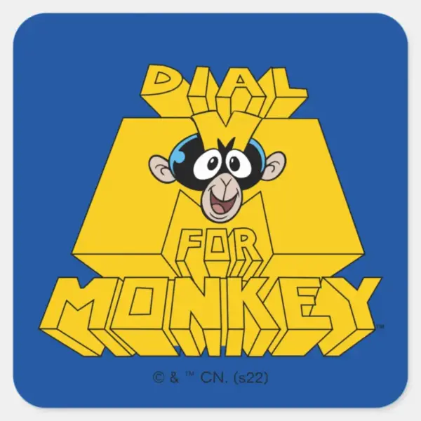 Dexter's_Laboratory_-_Dial_M_For_Monkey_Square_Sticker_1 Dexters Laboratory Dial M For Monkey Square Sticker