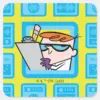 Dexter's_Laboratory_Experiments_Pattern_Square_Sticker_1 Dexters Laboratory Experiments Pattern Square Sticker