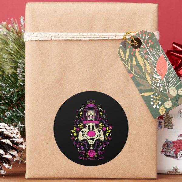 Día_De_Los_Muertos_TWEETY™_&_SYLVESTER™_Classic_Round_Sticker_5 Dia De Los Muertos TWEETY™ SYLVESTER™ Classic Round Sticker