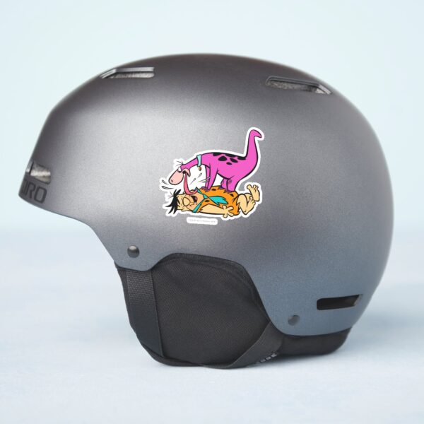 Dino Licking Fred Flintstone Sticker