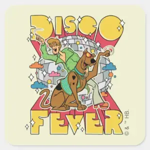 Disco Fever With Scooby And Shaggy Square Sticker