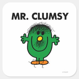 Disheveled Mr. Clumsy Square Sticker