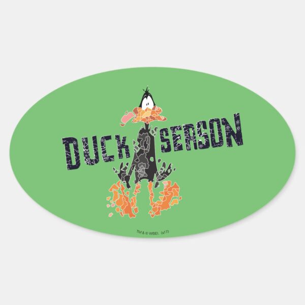 Disintegrated_DAFFY_DUCK™__Duck_Season__Oval_Sticker_1 Disintegrated DAFFY DUCK™ Duck Season Oval Sticker