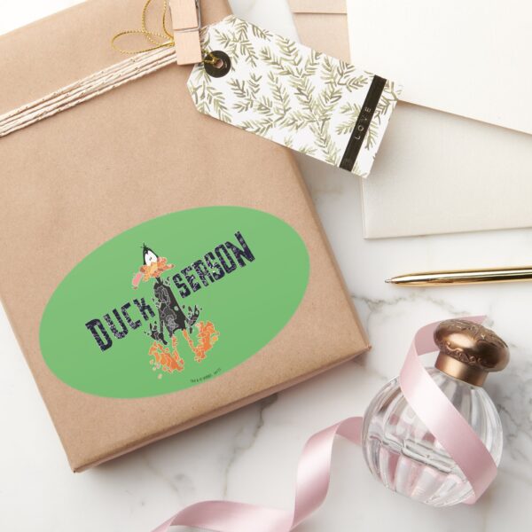 Disintegrated_DAFFY_DUCK™__Duck_Season__Oval_Sticker_5 Disintegrated DAFFY DUCK™ Duck Season Oval Sticker
