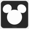Disney_Logo___Mickey_Mouse_Silhouette_Square_Sticker_1 Disney Logo Mickey Mouse Silhouette Square Sticker