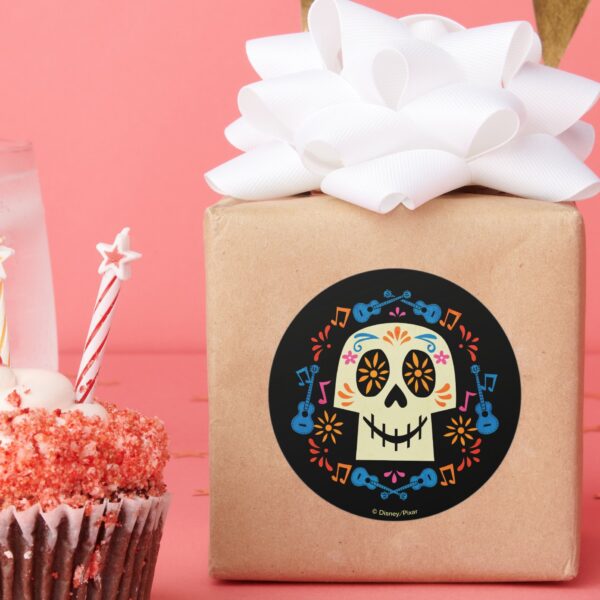 Disney_Pixar_Coco___Gothic_Sugar_Skull_Classic_Round_Sticker_7 Disney Pixar Coco Gothic Sugar Skull Classic Round Sticker