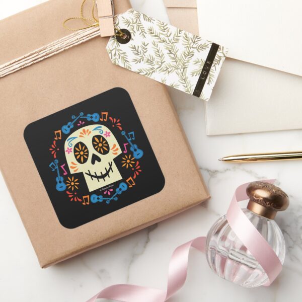 Disney_Pixar_Coco___Gothic_Sugar_Skull_Square_Sticker_5 Disney Pixar Coco Gothic Sugar Skull Square Sticker