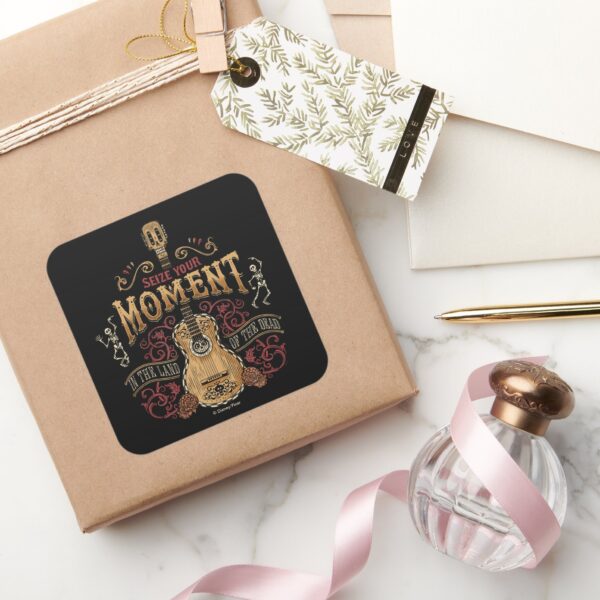 Disney_Pixar_Coco____Seize_Your_Moment__Quote_Square_Sticker_5 Disney Pixar Coco Seize Your Moment Quote Square Sticker