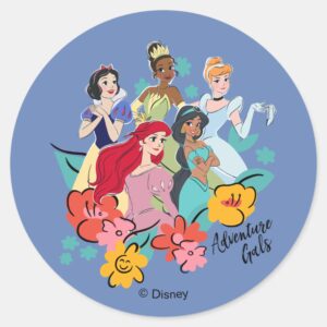 Disney_Princess_Adventure_Gals_Classic_Round_Sticker_1 Disney Princess Adventure Gals Classic Round Sticker