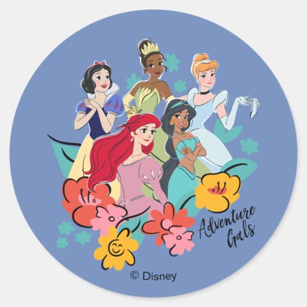 Disney_Princess_Adventure_Gals_Classic_Round_Sticker_1 Disney Princess Adventure Gals Classic Round Sticker