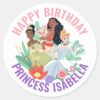 Disney_Princess_Birthday_Floral_Collage_Classic_Round_Sticker_2 Disney Princess Birthday Floral Collage Classic Round Sticker