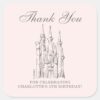 Disney_Princess_Castle___Fairy_Tale_Thank_You_Square_Sticker_2 Disney Princess Castle Fairy Tale Thank You Square Sticker