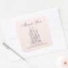 Disney_Princess_Castle___Fairy_Tale_Thank_You_Square_Sticker_4 Disney Princess Castle Fairy Tale Thank You Square Sticker