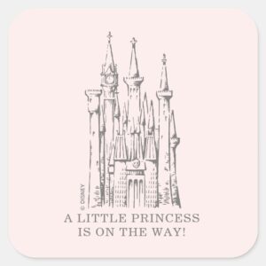 Disney_Princess_Castle___Fairytale_Baby_Shower_Square_Sticker_1 Disney Princess Castle Fairytale Baby Shower Square Sticker