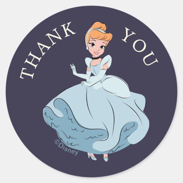 Disney_Princess_Cinderella_l_Girls_Birthday_Classic_Round_Sticker_2 Disney Princess Cinderella L Girls Birthday Classic Round Sticker