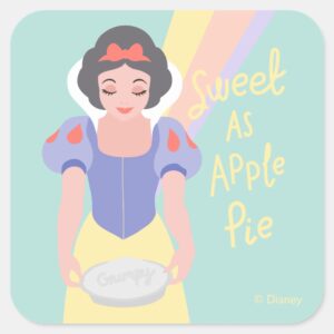 Disney_Princess_Snow_White___Sweet_as_Apple_Pie_Square_Sticker_1 Disney Princess Snow White Sweet As Apple Pie Square Sticker