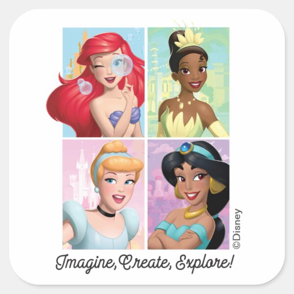 Disney_Princess__Imagine,_Create,_Explore!__Square_Sticker_1 Disney Princess Imagine Create Explore Square Sticker