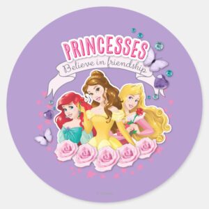 Disney_Princess___Ariel,_Belle_and_Aurora_Classic_Round_Sticker_1 Disney Princess Ariel Belle And Aurora Classic Round Sticker