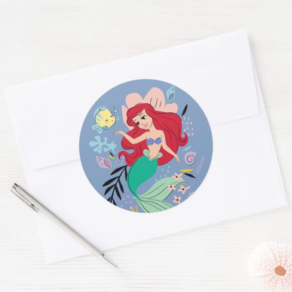 Disney_Princess___Ariel_&_the_Ocean_Animals_Classic_Round_Sticker_3 Disney Princess Ariel The Ocean Animals Classic Round Sticker