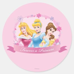 Disney_Princess___Aurora,_Cinderella_and_Belle_Classic_Round_Sticker_1 Disney Princess Aurora Cinderella And Belle Classic Round Sticker
