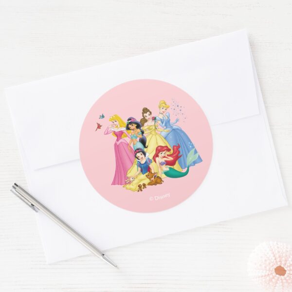 Disney_Princess___Birds_and_Animals_Classic_Round_Sticker_3 Disney Princess Birds And Animals Classic Round Sticker
