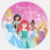 Disney_Princess___Birthday_Classic_Round_Sticker_2 Disney Princess Birthday Classic Round Sticker