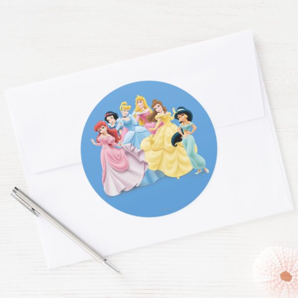 Disney_Princess___Dressed_to_Impress_Classic_Round_Sticker_3 Disney Princess Dressed To Impress Classic Round Sticker