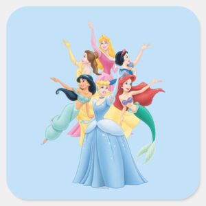 Disney Princess Hands Up In Air Square Sticker