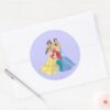 Disney_Princess___Holding_Hand_to_Face_Classic_Round_Sticker_3 Disney Princess Holding Hand To Face Classic Round Sticker