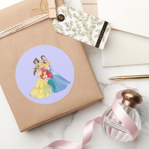 Disney_Princess___Holding_Hand_to_Face_Classic_Round_Sticker_5 Disney Princess Holding Hand To Face Classic Round Sticker