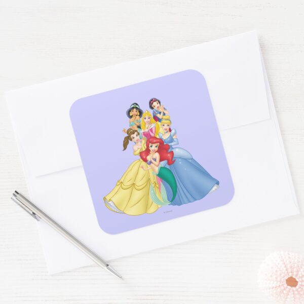 Disney_Princess___Holding_Hand_to_Face_Square_Sticker_3 Disney Princess Holding Hand To Face Square Sticker