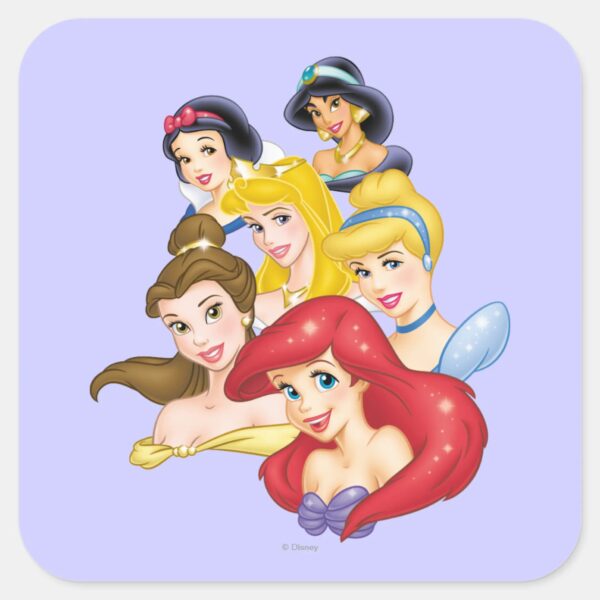 Disney_Princess___Princesses_Portraits_Square_Sticker_1 Disney Princess Princesses Portraits Square Sticker