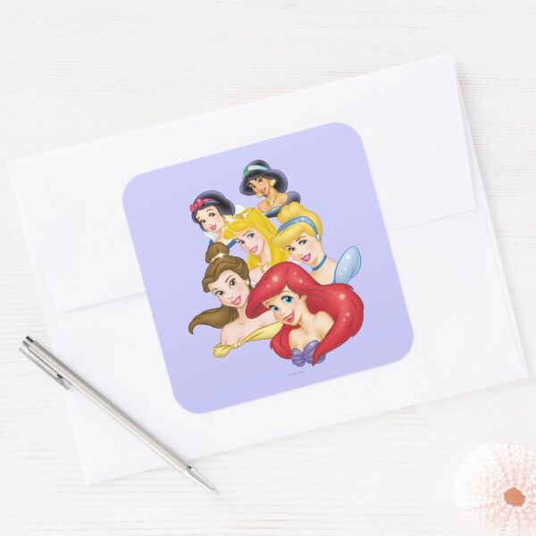 Disney_Princess___Princesses_Portraits_Square_Sticker_3 Disney Princess Princesses Portraits Square Sticker