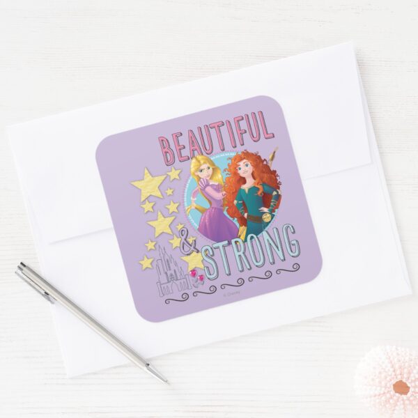 Disney_Princess___Rapunzel_and_Merida_Square_Sticker_3 Disney Princess Rapunzel And Merida Square Sticker