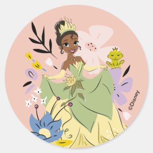 Disney_Princess___Tiana_in_the_Garden_Classic_Round_Sticker_1 Disney Princess Tiana In The Garden Classic Round Sticker