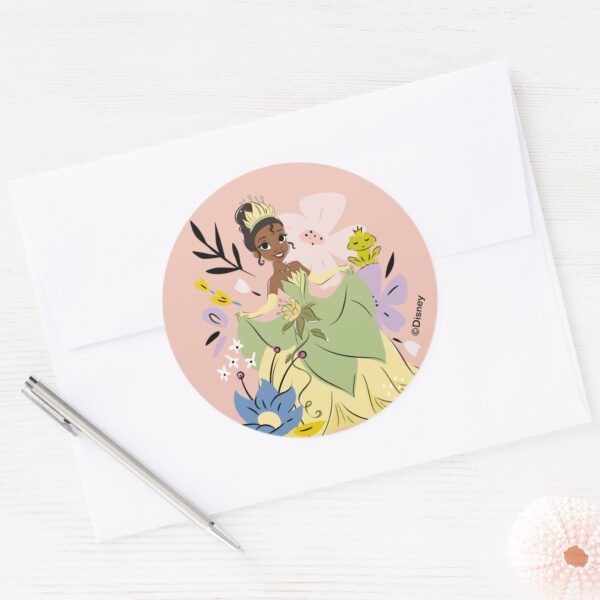 Disney_Princess___Tiana_in_the_Garden_Classic_Round_Sticker_3 Disney Princess Tiana In The Garden Classic Round Sticker