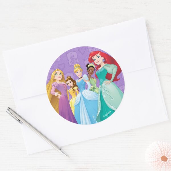 Disney_Princesses___Fearless_Is_Fierce_Classic_Round_Sticker_3 Disney Princesses Fearless Is Fierce Classic Round Sticker