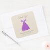 Disney_Rapunzel_Dress___Girl_Baby_Show_Thank_You_Square_Sticker_4 Disney Rapunzel Dress Girl Baby Show Thank You Square Sticker