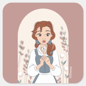 Disney___Belle_in_the_Garden_Square_Sticker_1 Disney Belle In The Garden Square Sticker